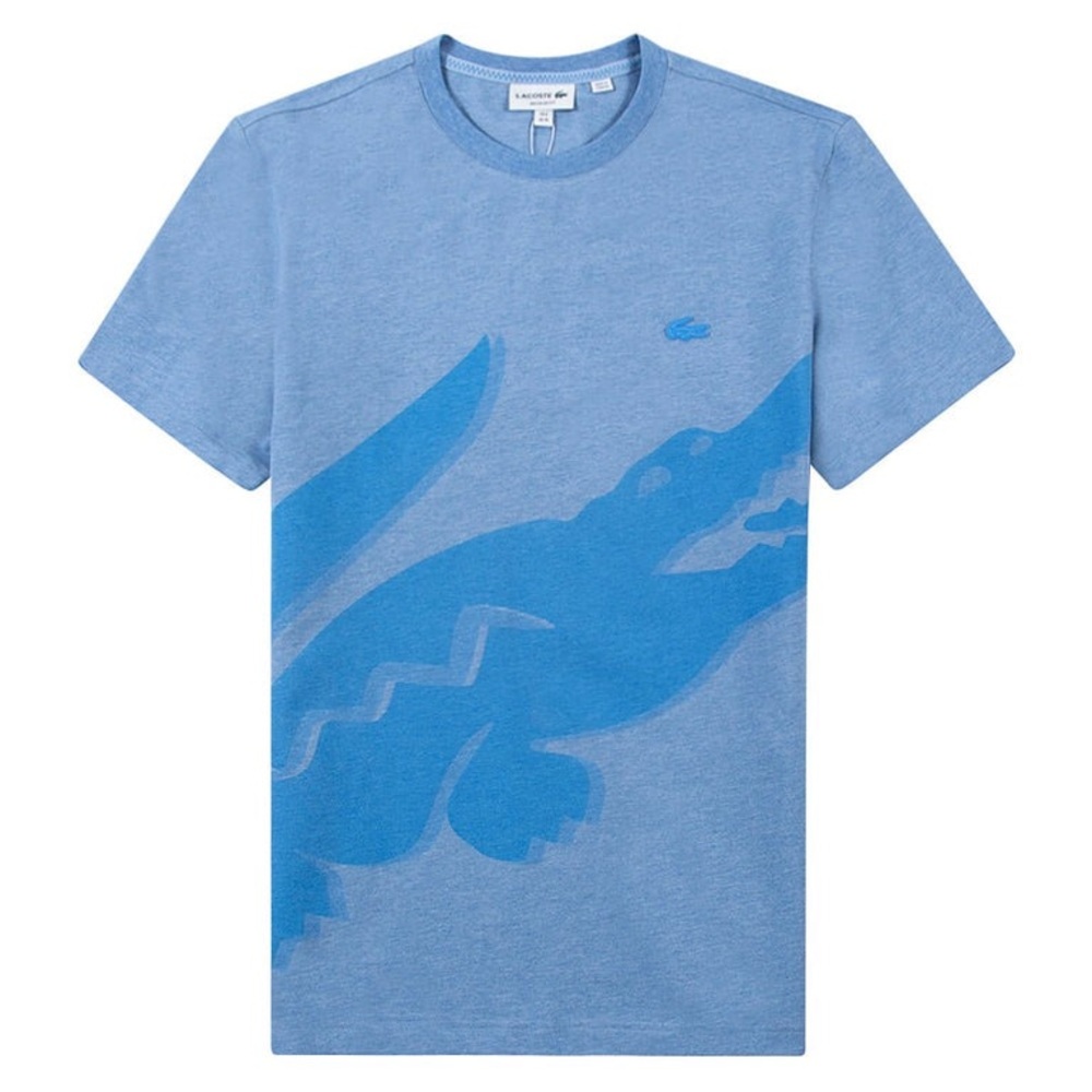 Lacoste Men's Light Blue Crocodile Tee
